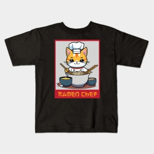 Ramen Cat Chef Kids T-Shirt